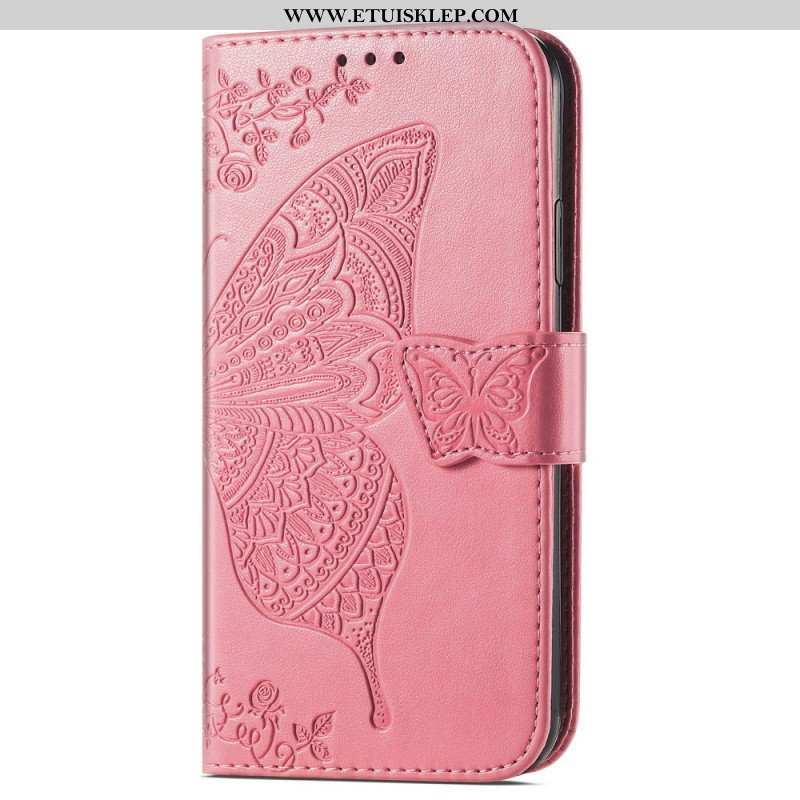 Etui Folio do Samsung Galaxy A14 / A14 5G Barokowy Motyl